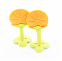 橘子牙膠,水果咬牙膠,硅膠磨牙棒定制！